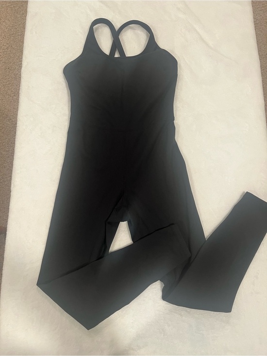 Pants - Black Criss Cross Open Back Full Length Jumpsuit Onesie